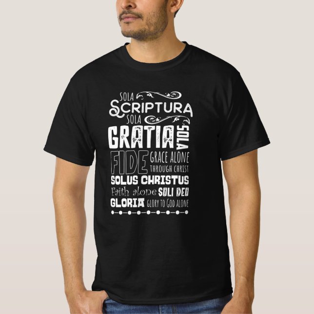 Camiseta Sola Scriptura Protestante Reforme 5 Solas (Frente)
