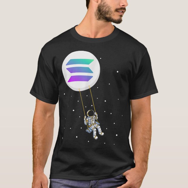Camiseta Solana Swing, SOL Trader Cryptocurrency Moon Boy T (Frente)