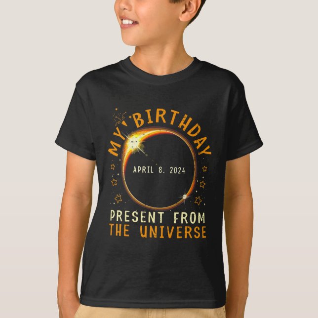 Camiseta Solar Eclipse 2024 Aniversário Presente 4.8.24 Tot (Frente)