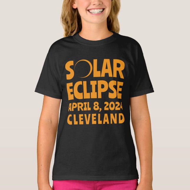 Camiseta Solar Eclipse 2024 Cleveland Ohio (Frente)