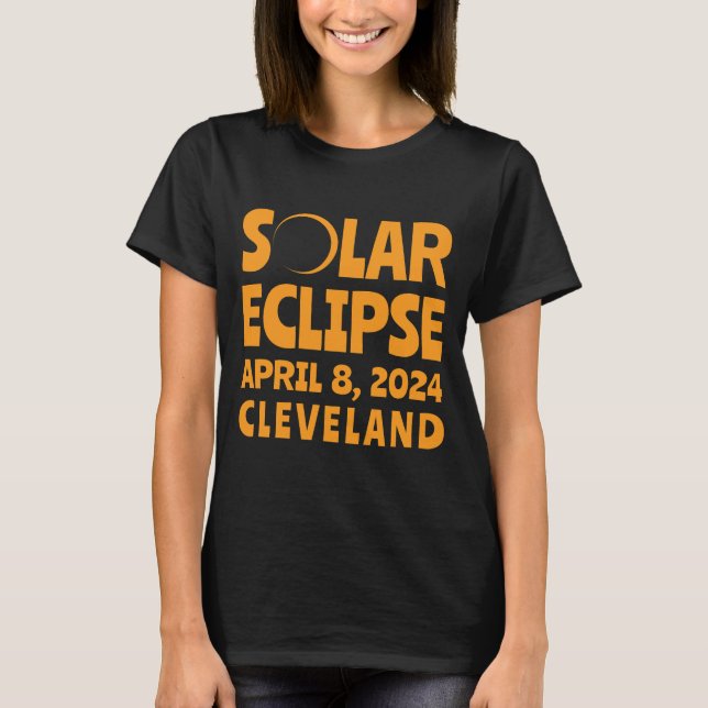 Camiseta Solar Eclipse 2024 Cleveland Ohio (Frente)
