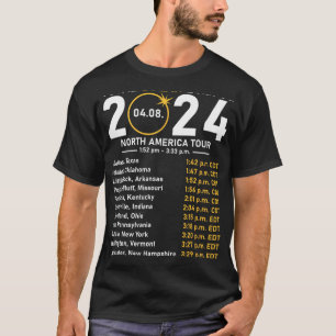 Camiseta Solar Eclipse 2024 Estado Turnê na América do Nort
