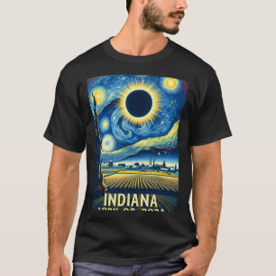 Camiseta Solar Eclipse 2024 Indiana Starry Night