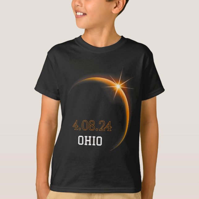 Camiseta Solar Eclipse 2024 Ohio Totality Primavera 4.08.24 (Frente)