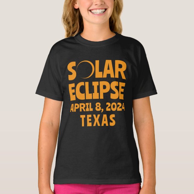 Camiseta Solar Eclipse 2024 Texas (Frente)
