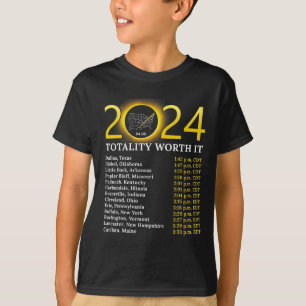 Camiseta Solar Eclipse 2024 Totalidade Engraçada Vale Total