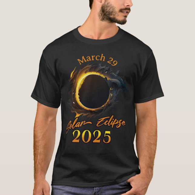 Camiseta Solar Eclipse, 29 de março de 2025 (Frente)