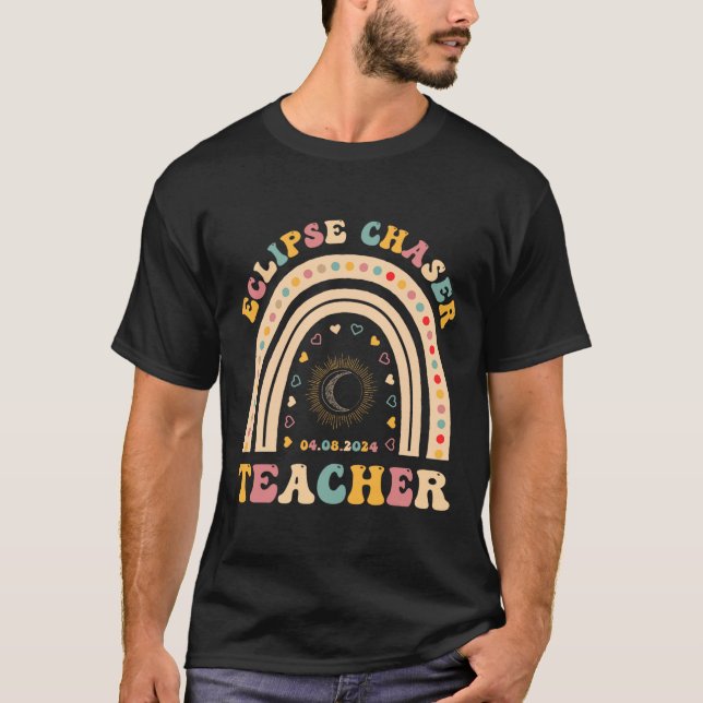 Camiseta Solar Eclipse Chaser 2024 de abril 8 Professor (Frente)