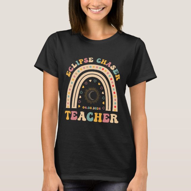 Camiseta Solar Eclipse Chaser 2024 de abril 8 Professor (Frente)