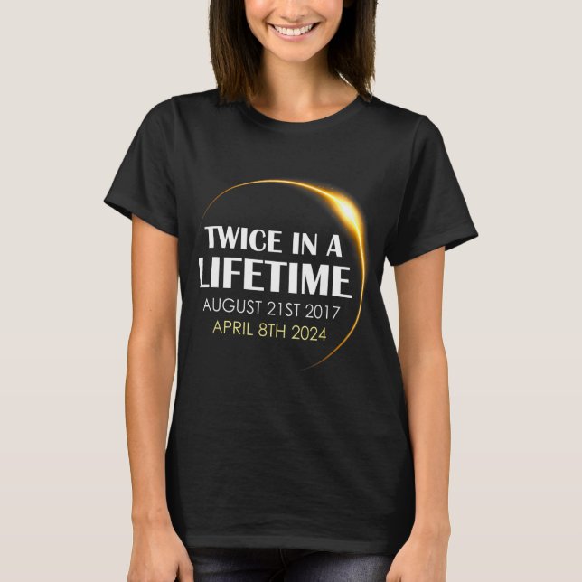 Camiseta Solar Eclipse Divertido Duas Vezes Na Vida Solar 2 (Frente)