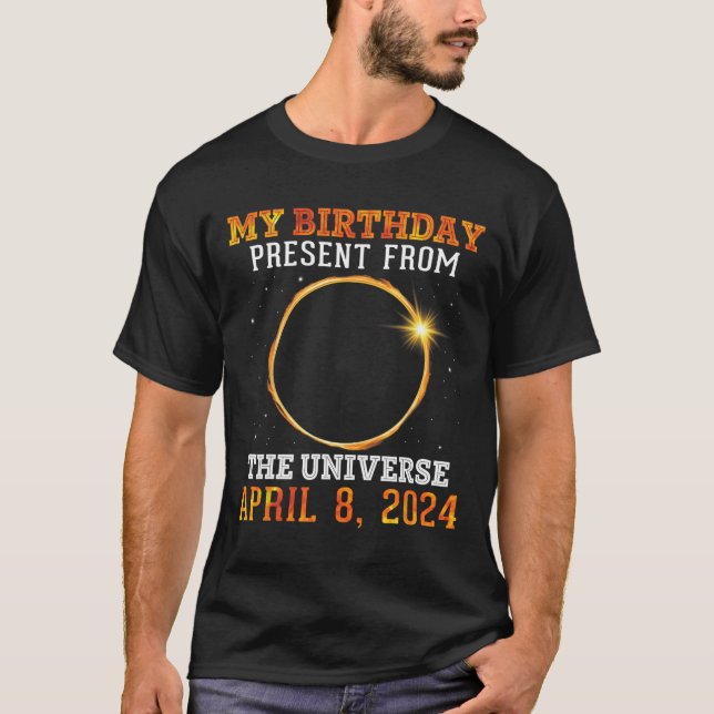 Camiseta Solar Eclipse Meu Aniversário Presente Dos Univers (Frente)