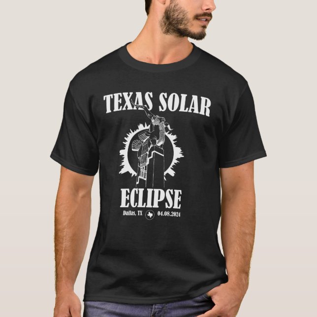 Camiseta Solar Eclipse Texas Design 2 (Frente)