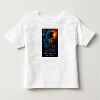Camiseta Solar Eclipse Wolf Starry Night Wildern