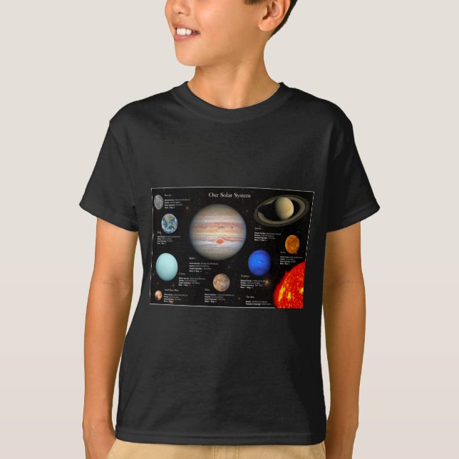 Camiseta Solar System Planet Infographics Hi-Res (Frente)