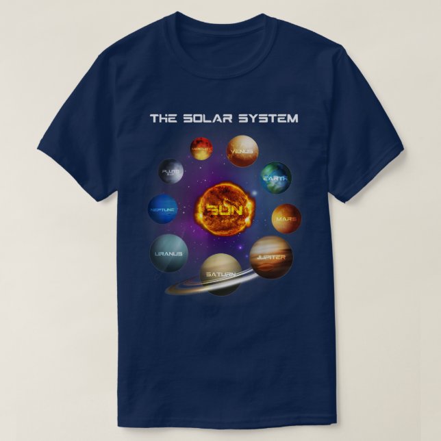 Camiseta Solar System Planets Science Space Astronomy STEM  (Frente do Design)