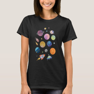 Camiseta Solar System Planets Science Space Boys Girls Kids