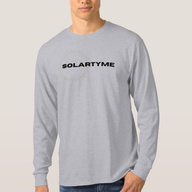 Camiseta SolarTyme - Tee de Longa Folga Masculina (Frente)