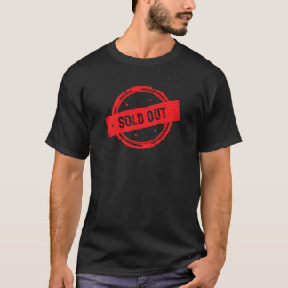 Camiseta Sold Out - Red Circular Distressed Stamp Design