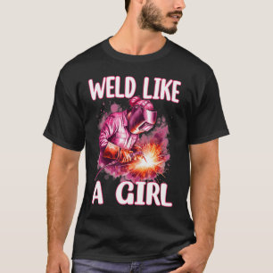 Camiseta Solda Como Uma Garota Soldadora Mulher Soldagem Tr