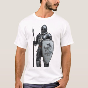 Camiseta Soldado Blindado de Aço Ilustração de Guerreiro