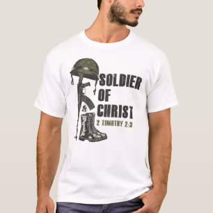 Camiseta Soldado da Fé do Exército Cristão Cristo de Jesus
