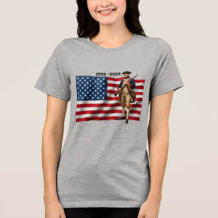Camiseta Soldado da Guerra Revolucionária & Bandeira Americ