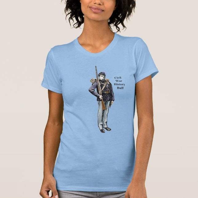 Camiseta Soldado da União da Guerra Civil com Ilustração de (Frente)
