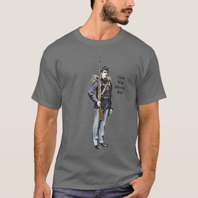 Camiseta Soldado da União da Guerra Civil com Ilustração de (Frente)