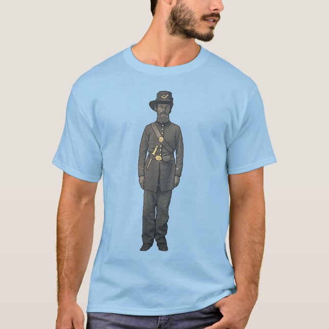 Camiseta Soldado da União da Guerra Civil em Uniforme com F (Frente)