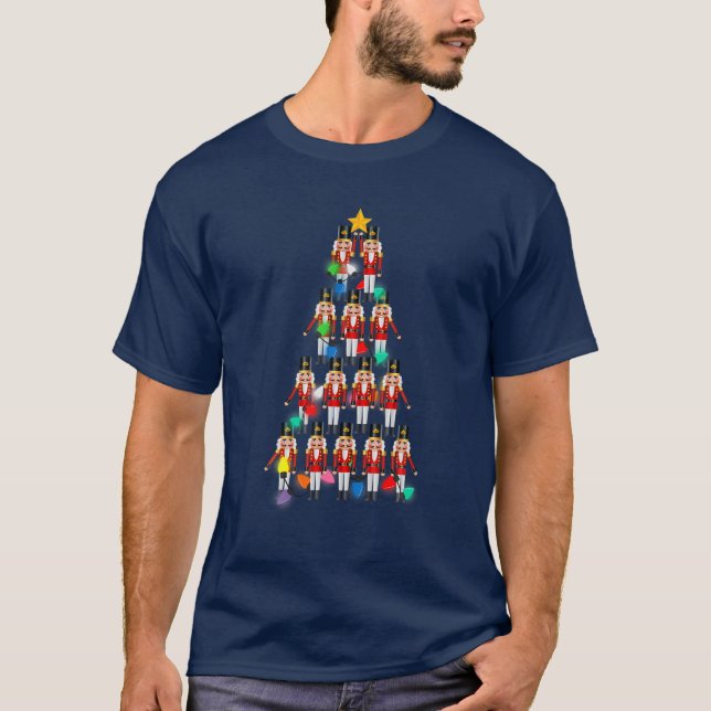 Camiseta Soldado de Árvore de Natal de Brinquedos (Frente)