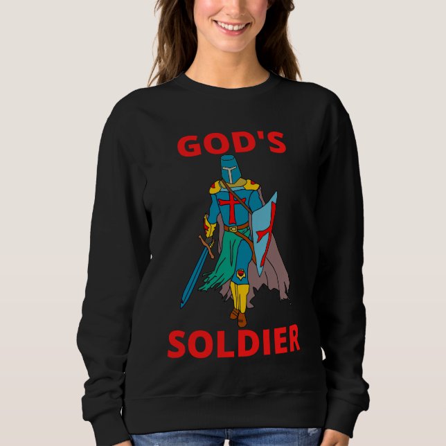 Camiseta Soldado de Deus em Armas Mulheres (Frente)