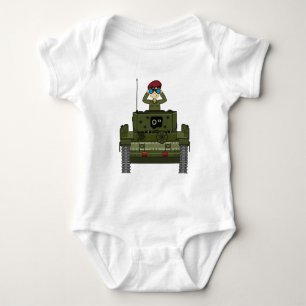 Camiseta Soldado do exército britânico no Creeper do tanq