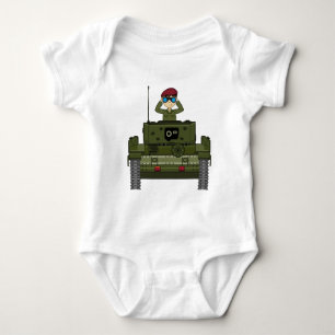 Camiseta Soldado do exército britânico no Creeper do tanque