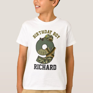 Camiseta Soldado do Garoto de Aniversário Militar 9