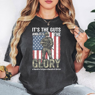 Camiseta Soldado dos EUA Bandeira Americana Patriótico Comb