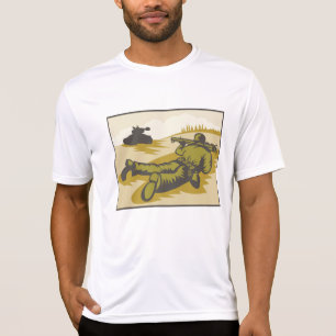 Camiseta Soldado e Tanque da Bazuca da Segunda Guerra Mundi