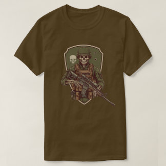 Camiseta Soldado Esqueleto Retro