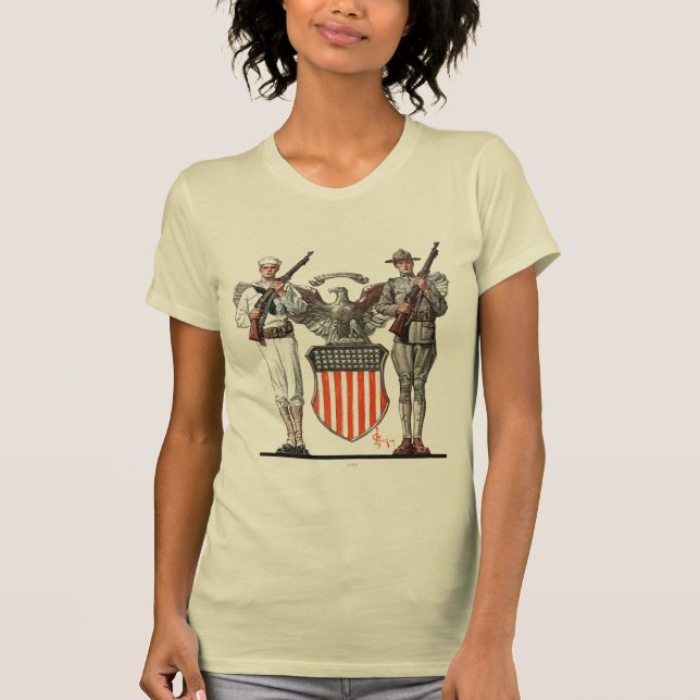 Camiseta Soldado, marinheiro e protetor dos E.U. (Frente)