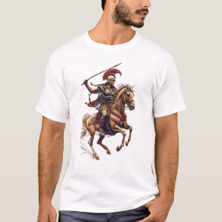 Camiseta Soldado Romano a Cavalo | Ilustração de Guerreiro 