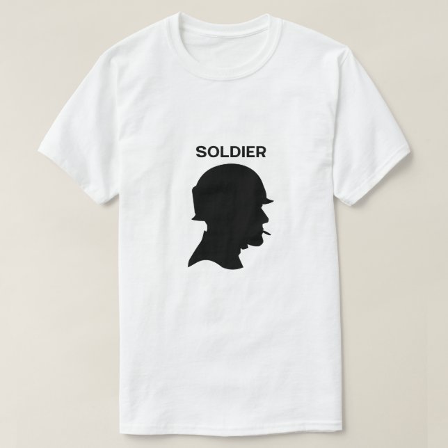 Camiseta Soldado Um presente perfeito para amantes de camis (Frente do Design)