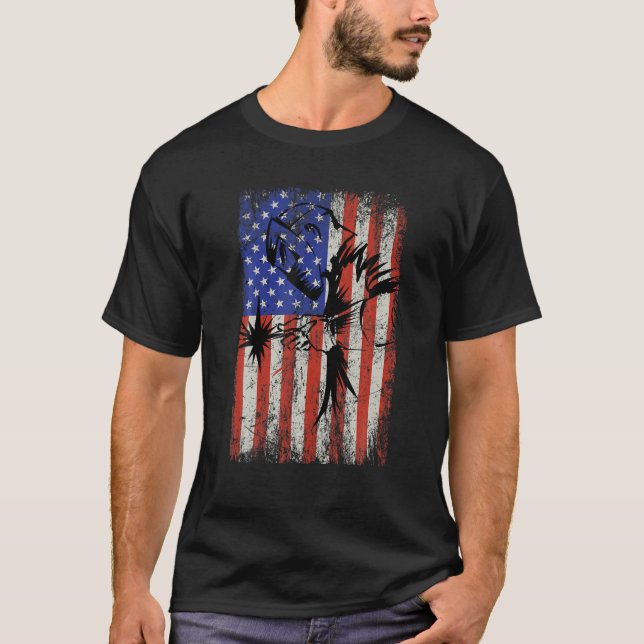 Camiseta Soldador Americano Bandeira Americana Soldadura Pa (Frente)