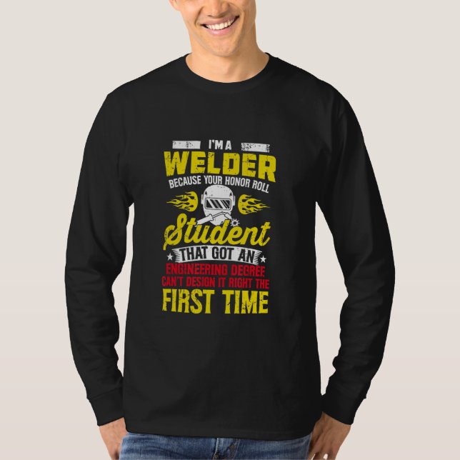 Camiseta Soldador   Imagens de Soldagem (Frente)