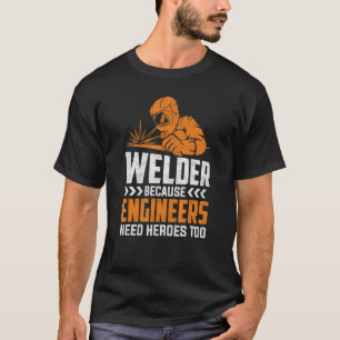 Camiseta Soldador porque engenheiros precisam de heróis par