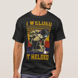 Camiseta Soldador Solda Trocadilho Vintage Retro Eu Soldei 