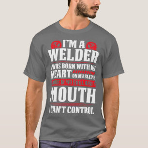 Camiseta Soldador Tem Nascer Com Soldadura De Coração Orgul