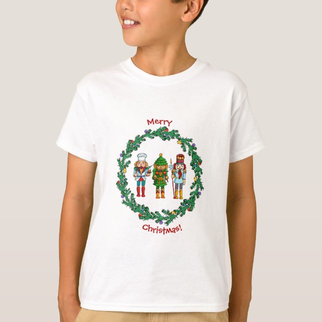Camiseta Soldados de brinquedo dos Nutcrackers do Natal (Frente)