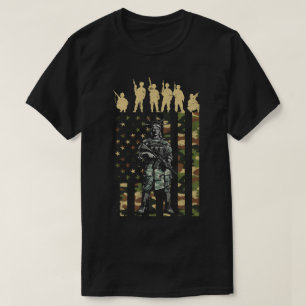 Camiseta Soldados e Estátua da Liberdade