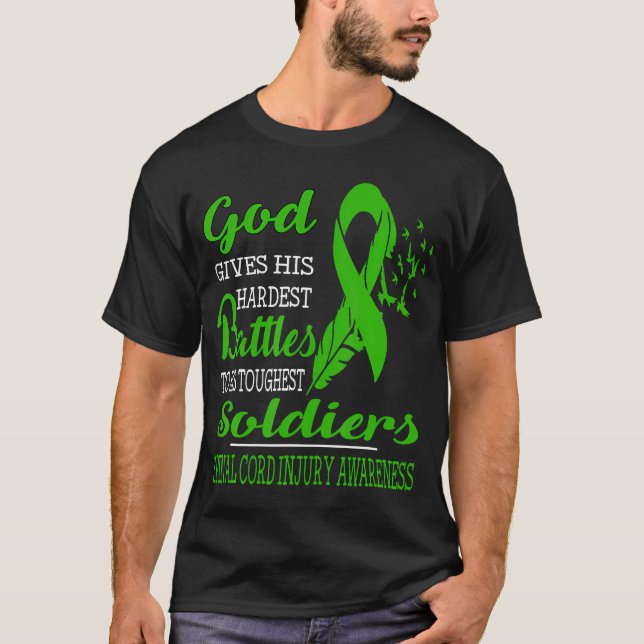 Camiseta Soldados Mais Duros De Deus - Lesão Na Medula Espi (Frente)