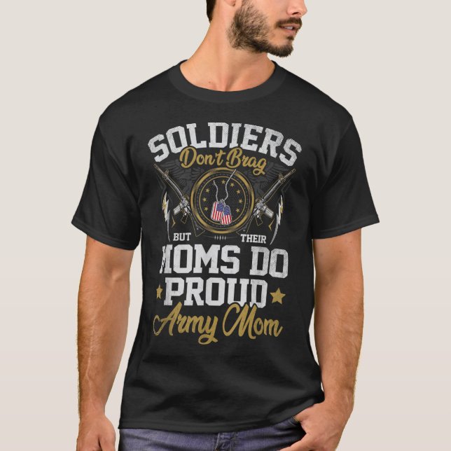 Camiseta Soldados não se gabam, mas Mães se orgulham do exé (Frente)