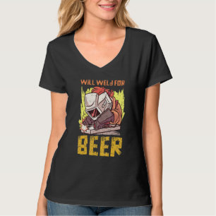 Camiseta Soldadura de Bebendos de Cerveja de Steelworker